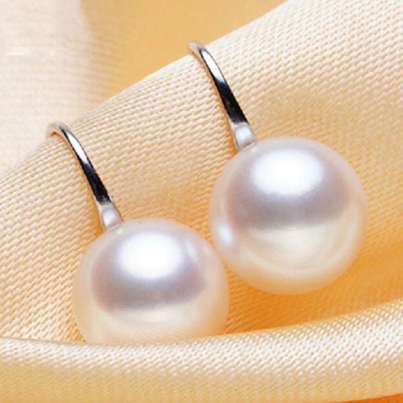 Women Imitation Pearls Ball Hook Earrings Eardrops Bridal Wedding Party Jewelry AVE