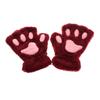 14Colors Girl Lovely Winter Warm Plush Fingerless Gloves Bear Cat Paw