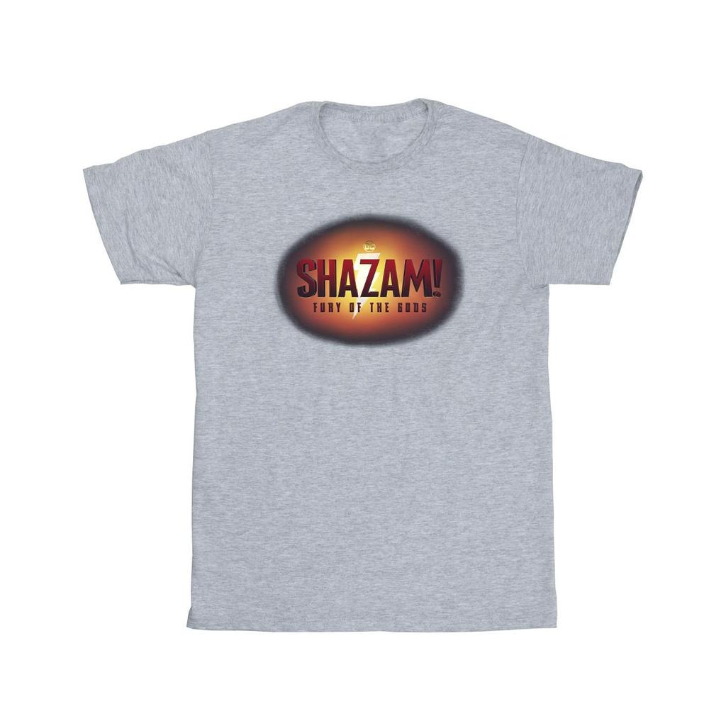 DC Comics Mens Shazam Fury Of The Gods 3D Logo Flare T-Shirt