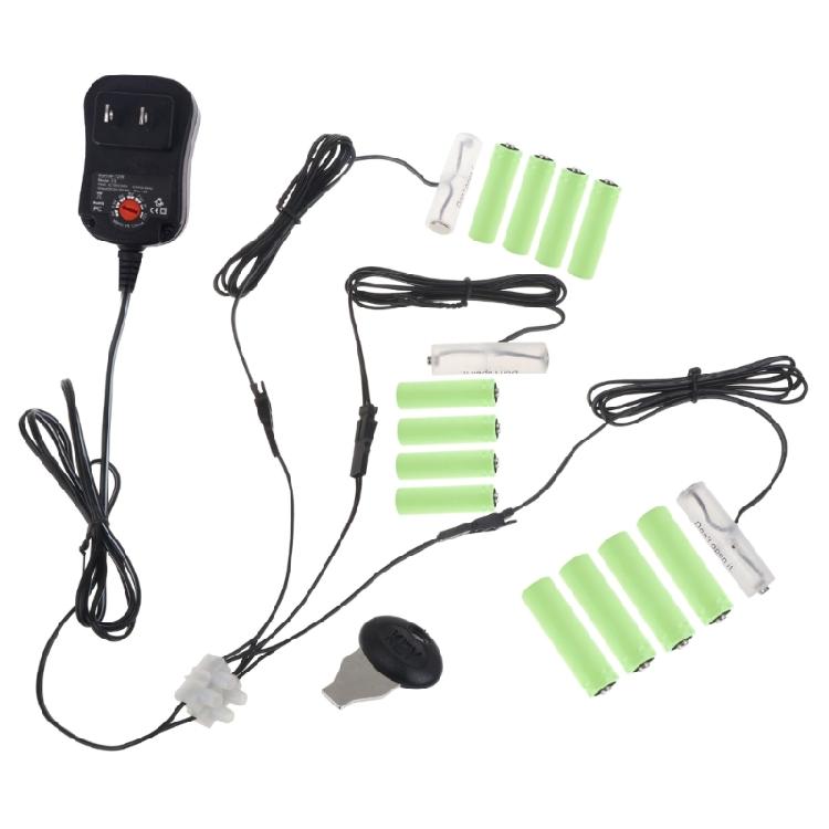 3in1 3V-12V Power Supply LR6 AA Battery Eliminator for Remote Controls LED Lamps Toy Replace 2-8pcs AA 1.5V Battery