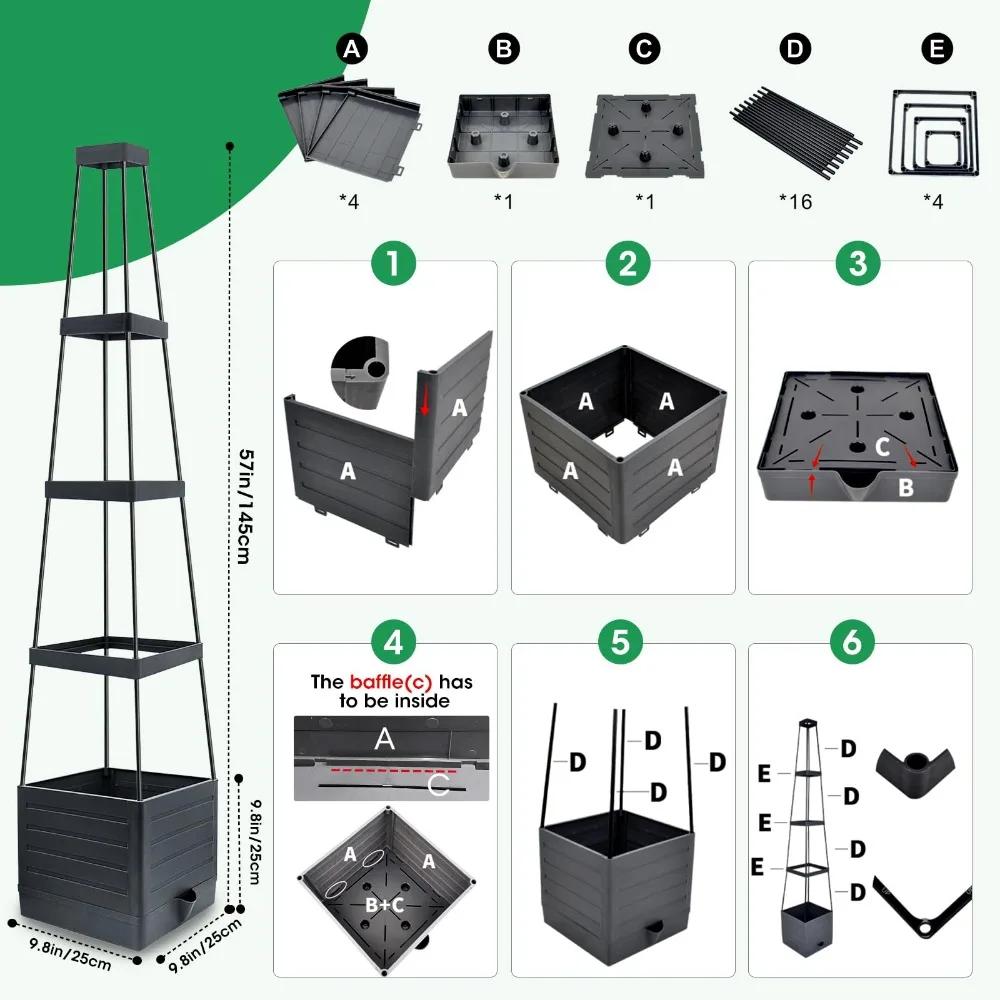 1 упаковка томатных плантаторов с решеткой, для садовых горшков, самополивающаяся опорная клетка для томатных растений самополивающиеся томатные клетки
