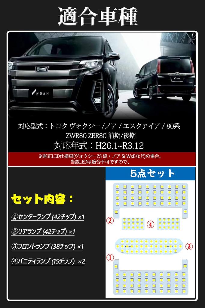 Эксклюзивный набор ламп для салона Toyota Toyota Voxy 80 Серия Салон