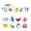 500 Sheets/Roll Underwater Creatures Graffiti Stickers Children Reward Cartoon Stickers