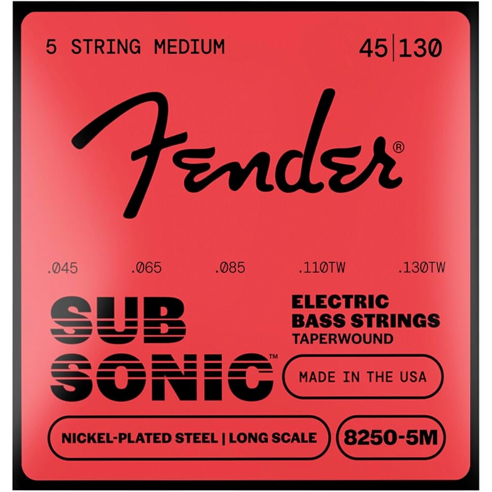 Fender Fender Струны для электробаса SubSonic™ 8250-5M Басовые струны, Никелированная сталь с конической обмоткой...