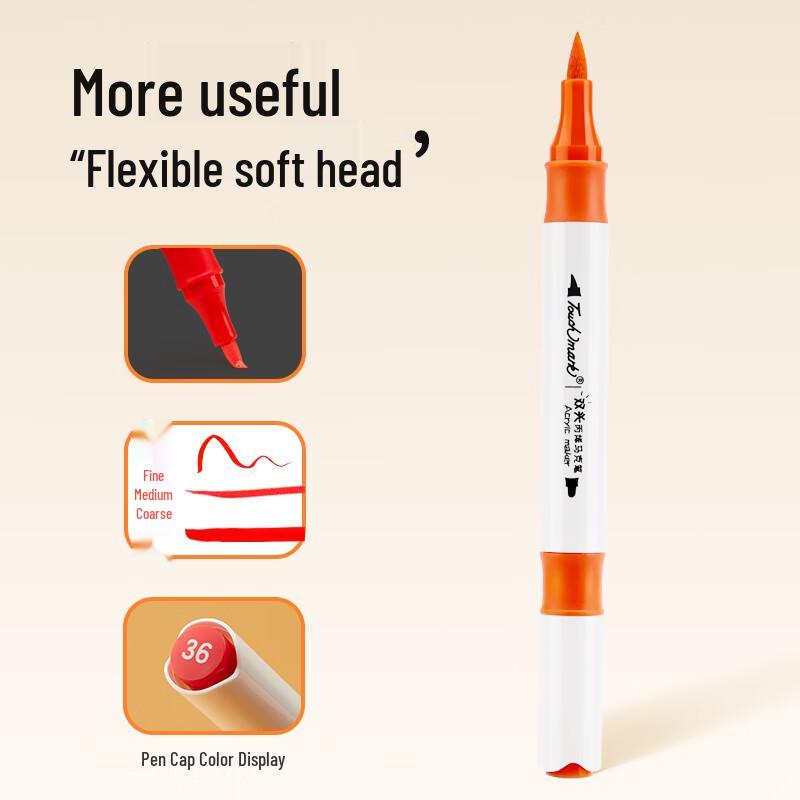 Touch Mark Double-Ended Acrylic Marker Pens