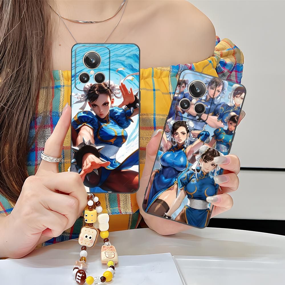 Чехол для телефона Street Fighter Chunli для Realme GT 8 Neo Pro C75 73 71 C67 65 C55 53 C35 31 C20 15 Цветной печатный чехол