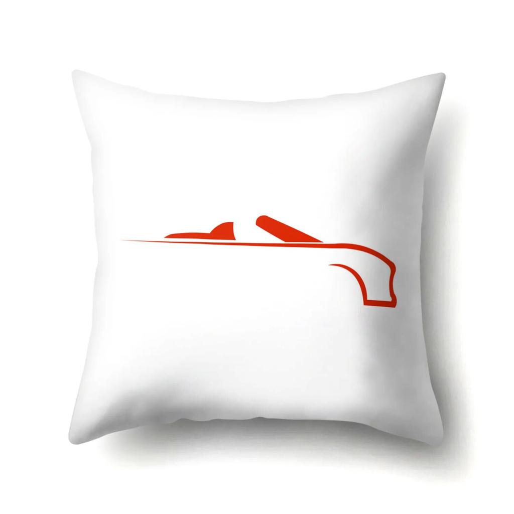 Sports Car Striped Pillowcase Office Cushion Cover Living Room  Waist