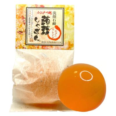 Мыло Konnyaku Мыло Kawagoe Konnyaku Мыло Bitter Orange Очищающее мыло для лица Содержит керамиды Для людей с сухой и чувствительной кожей (80г)