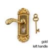 Plate Retro Style Miniature Door Handles Dollhouse Lock Key Set Brass Knobs Mini Furniture Pull