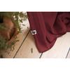 Lot de 2 rideaux ajustables + 8 anneaux pince "Gaîa" 140 x 300 cm "Gaze de Coton" - Gaïa Lie de Vin