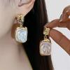 Imitation Pearl Square Fashionable Earrings Without Piercings Ear Clip