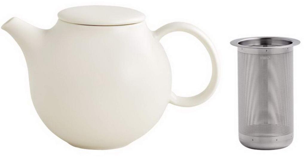 KINTO PEBBLE 17140 Teapot, 480ml, White, Gift, Present,