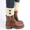 5 Pairs Winter Warm Boot Cuffs for Women, Crochet Knitted Boot Socks