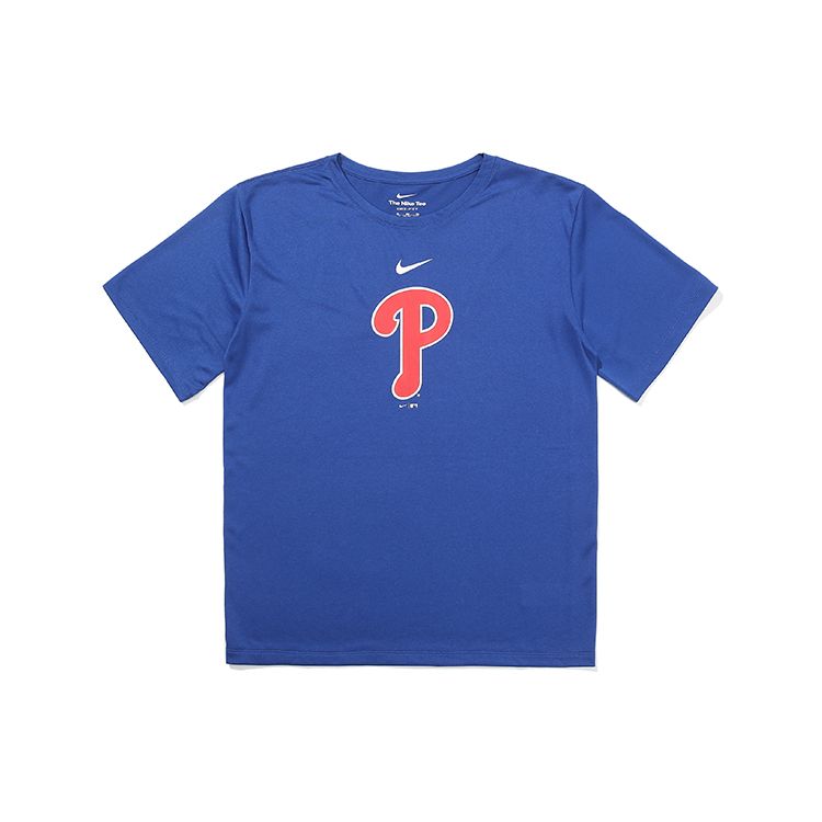 Nike Футболка X MLB, коллаборация Pittsburgh Pirates, повседневный круглый вырез, короткий принт, детский топ, королевский синий 3Z3B7SAG5-PHI