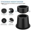 4Pcs Adjustable Round Bed Risers Circle Furniture Risers 3300 Lbs Capacity Non-Slip Design Chair Table Desk Legs Lifting Risers