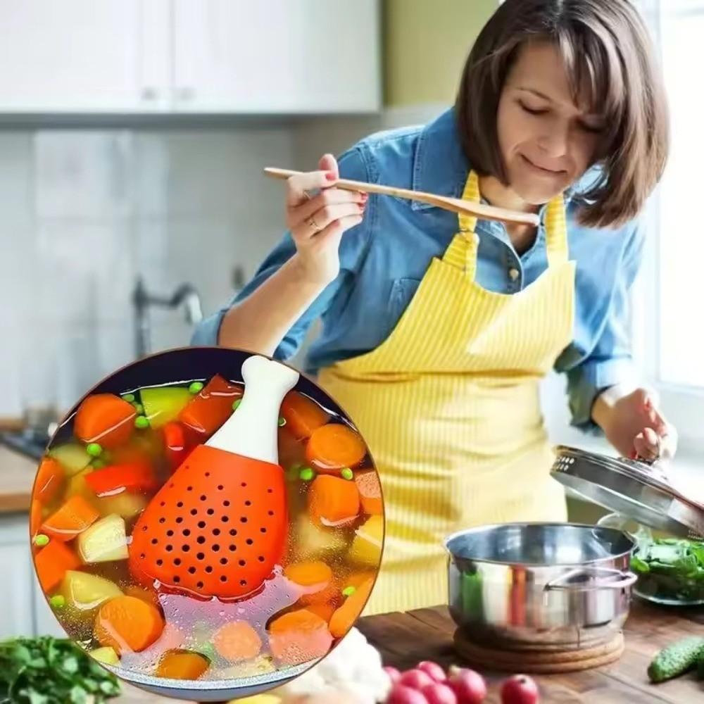 Creative Seasoning Pack Soup Filter Silicone Soup Making Filter  Kitchen Utensil