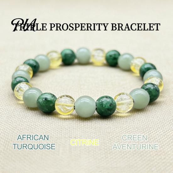 Unisex Symbolic Jewelry for Luck 8mm Faux Crystal Beaded Bracelet, Natural Stone Round Beads Healing Gemstone Bracelets Green Gemstones Stretch