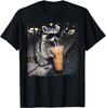 Funny Raccoon Drinking Iced Coffee Funny Animal Meme Raccoon T-Shirt Unisex