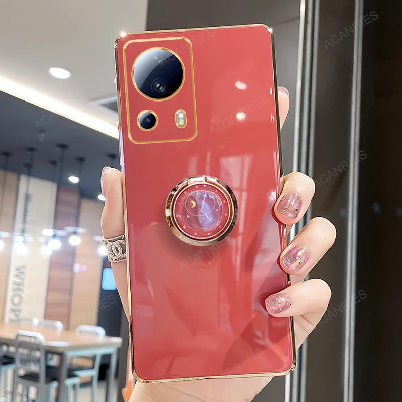 Xiaomi13 13lite Роскошный чехол-подставка с кольцом-держателем для Xiaomi Mi 13 Lite Pro Ultra 5g Мягкая силиконовая задняя крышка для Xiomi Mi13