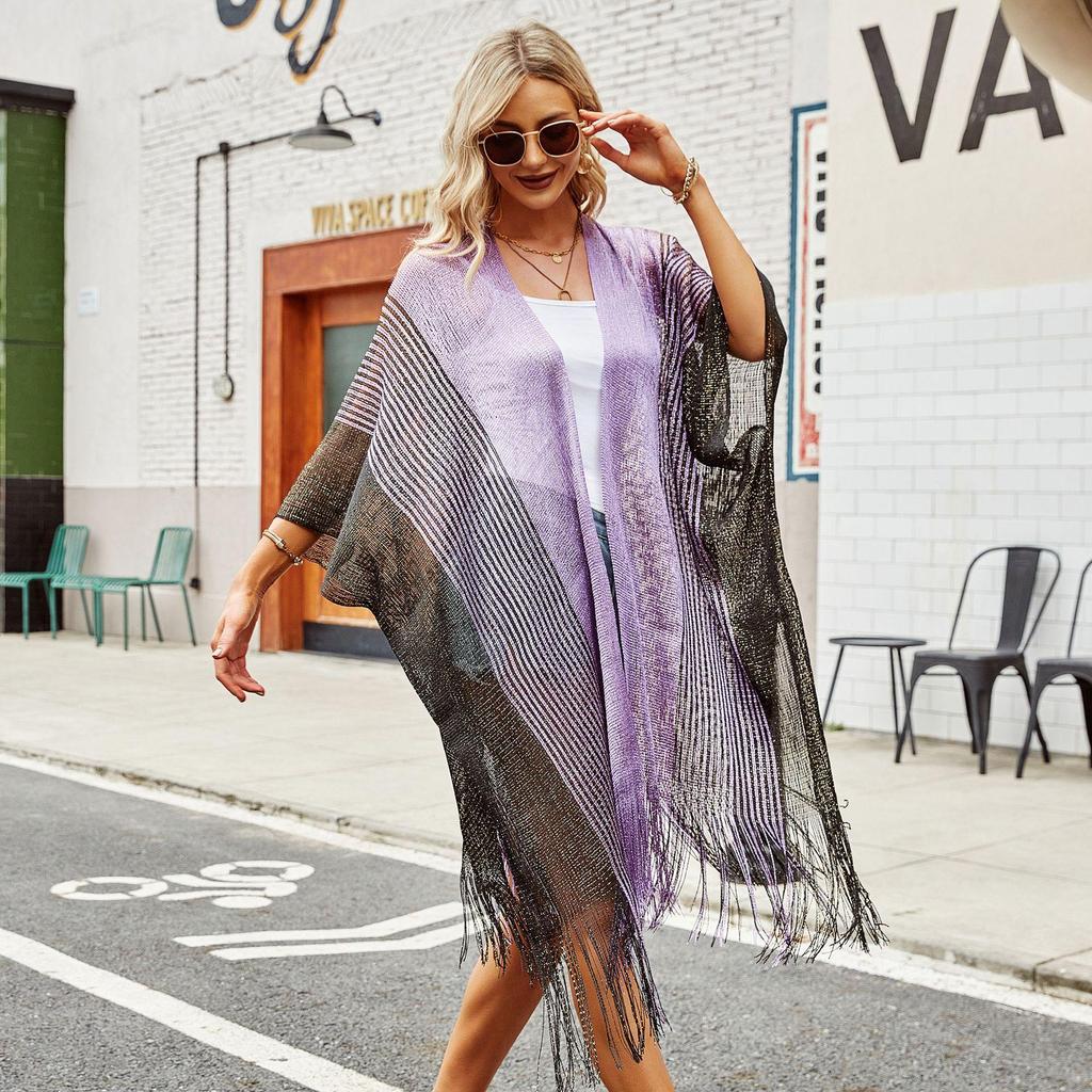 Золотая накидка на бикини с кисточками, сексуальное пляжное платье, туника для женщин, пляжная одежда, лето 2022, прозрачный купальник, накидка, кафтан, новинка