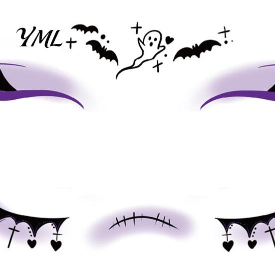 Skin Friendly Temporary Face Art Halloween Tattoo Stickers, Waterproof Scary Makeup Decals for Party, Durable Sweat Proof Stickers Wound Scar