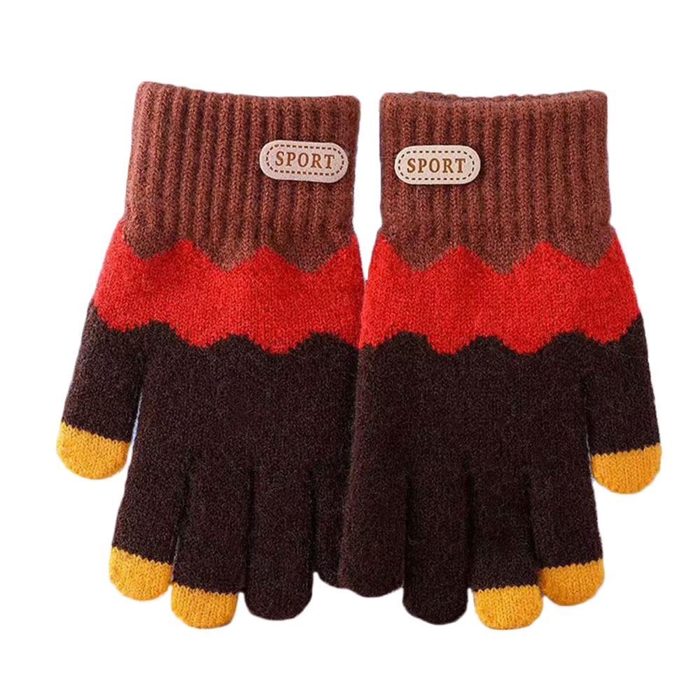 Warm Kids Winter Gloves Windproof Full Finger Children Mittens Soft Elastic Baby Gloves for 6-14 Years Old Baby Boys Girls