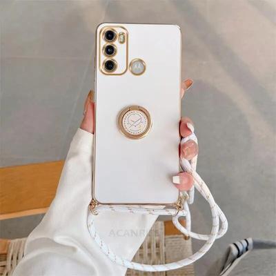 Чехол с кольцом-держателем, ремешок через плечо, чехол для TECNO Spark Go 2020 9T 10C CAMON 19 18 16/Infinix HOT 20 12 11 Motorola G60 G50 G30 G20 G10