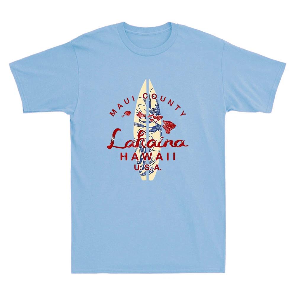 Men's and Women's T-shirts Hawaii Lahaina Maui Vintage Hawaiian Islands Surf Retro Graphic Unisex T-Shirt