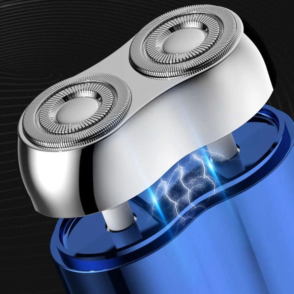 Double Head Electric Shaver USB Rechargeable Men's Beard Trimmer Face Hair Remover Tool Travel Use