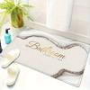 Luxury Marble-Effect Bathroom Door Mat Soft Comfort Bathroom Rug Entrance Hall Mat Home Decoration