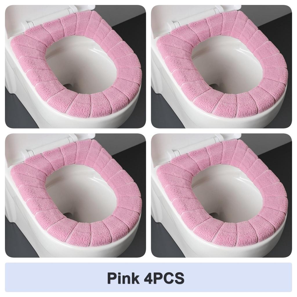 2856A Утолщенная плюшевая O-образная подушка для унитаза Скандинавская универсальная накладка на сиденье для унитаза Подушка для унитаза с флисовой подкладкой Крышка для унитаза