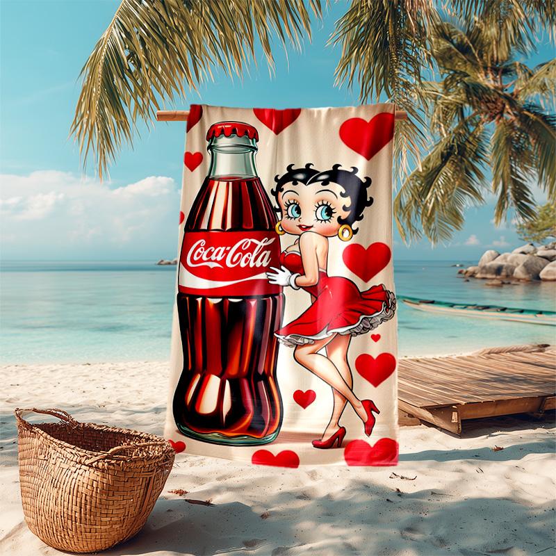 Christmas Gift Halloween Theme Bear Truck Coca Cola beach towel outdoor camping vacation swimming beach towel outdoor absorbent bath towel Y5