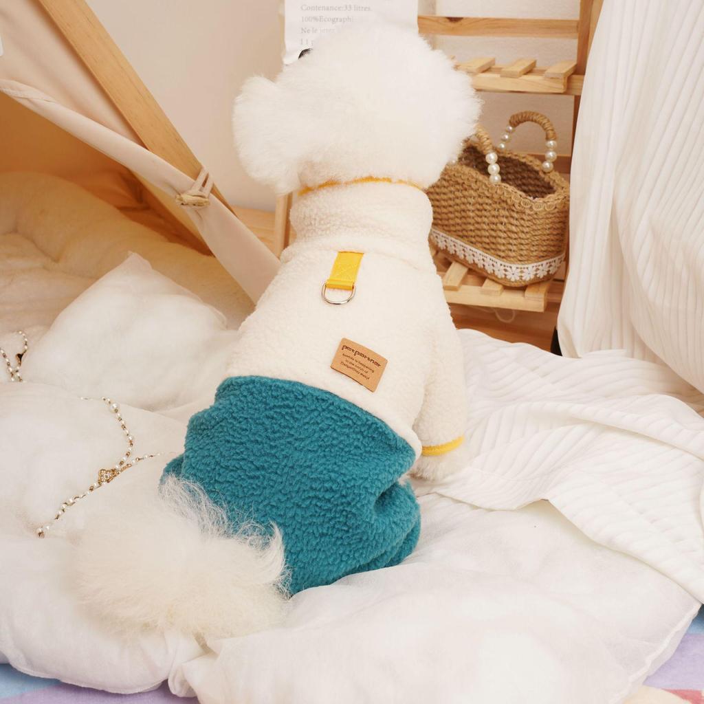 Осенне-зимняя теплая одежда на четырех лапах в корейском стиле для маленьких собак и кошек: Тедди, Бишон, Горячая Распродажа