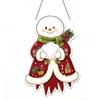Rustic Style Christmas Hanging Ornaments 2D Flat Design Christmas Decoration  Front Door