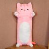 Cute Cat Animal Long Throw Pillow Children'S Bed Sleep Pillow Three-Color Kitten Plush Doll Birthday Gift