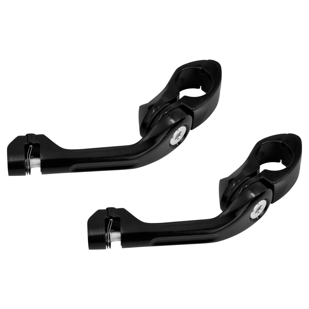 HDBUBALUS Мотоциклетные 1 Шоссейные подножки Универсальные регулируемые шоссейные подножки с длинным угловым креплением для подножек для Harley Road Street и черное крепление 1/4",