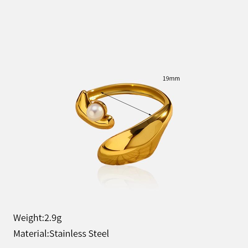 Premium sense light luxury women's ring stainless steel trend opening adjustable niche design titanium steel hot-selling jewelry