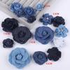 Camellia Denim Fabric Flower Simulated Decorative Accessories