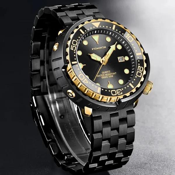 LIGE Модные мужские часы 50M Водонепроницаемые светящиеся спортивные наручные часы Кварцевые часы с вращающимся безелем и автоматической датой