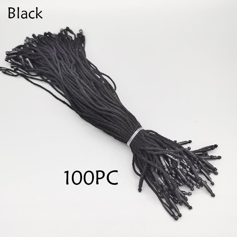 100 шт. Застежки-петли Аксессуары для одежды Пластиковая бирка Сделай сам Белый Черный Шнур Защелка-фиксатор Булавка Бирка Веревка из хлопка