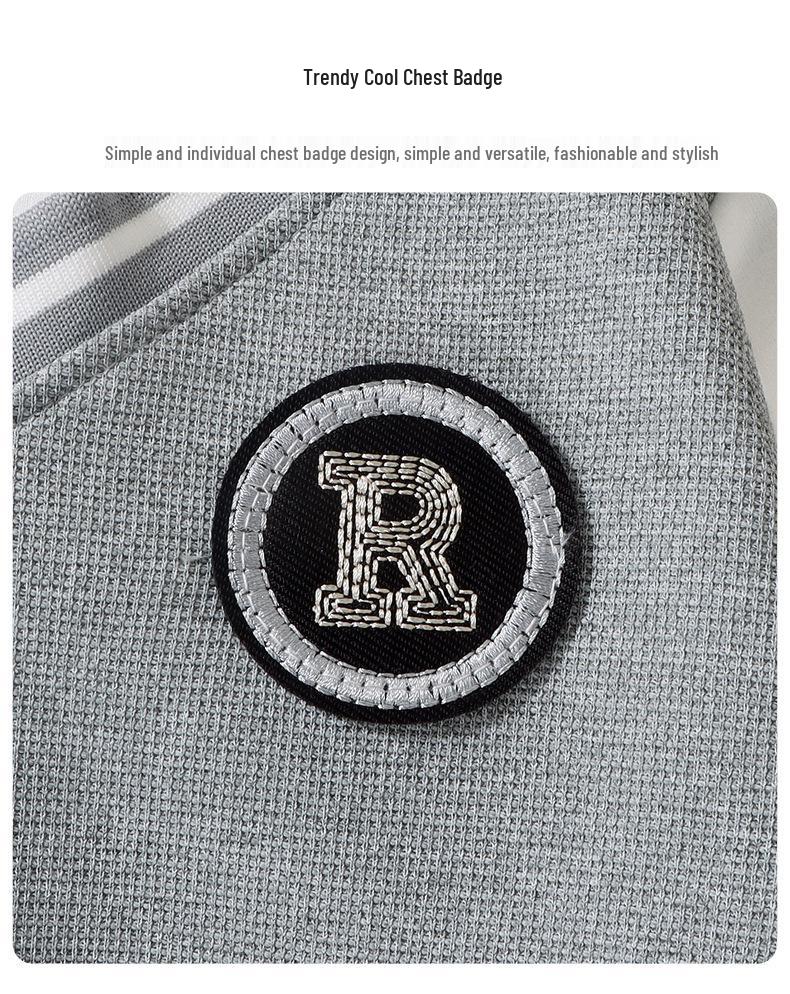 Мальчиковая весенняя толстовка с воротником в британском стиле, имитация двух предметов, универсальный модный академический стиль для детей среднего и большого возраста