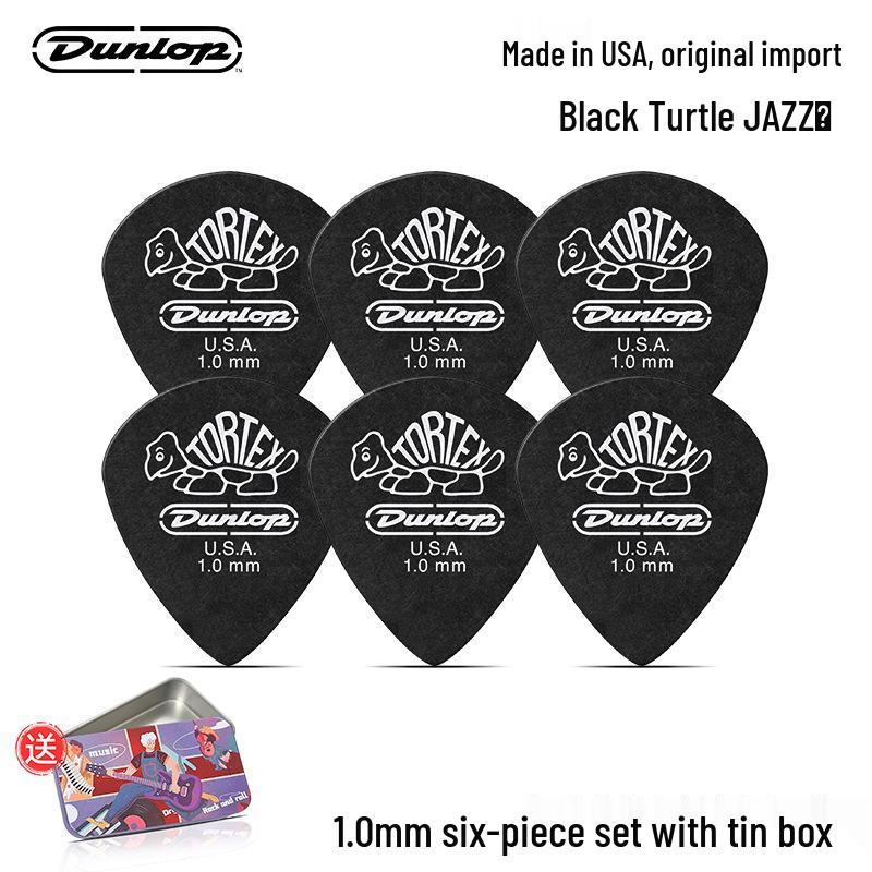 Six-Pack Dunlop Jazz3 Small Frosted Turtle Wood Guitar Picks