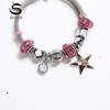 LUXY MOON Женский модный розовый браслет с пентаграммой и кристаллом любви, браслет