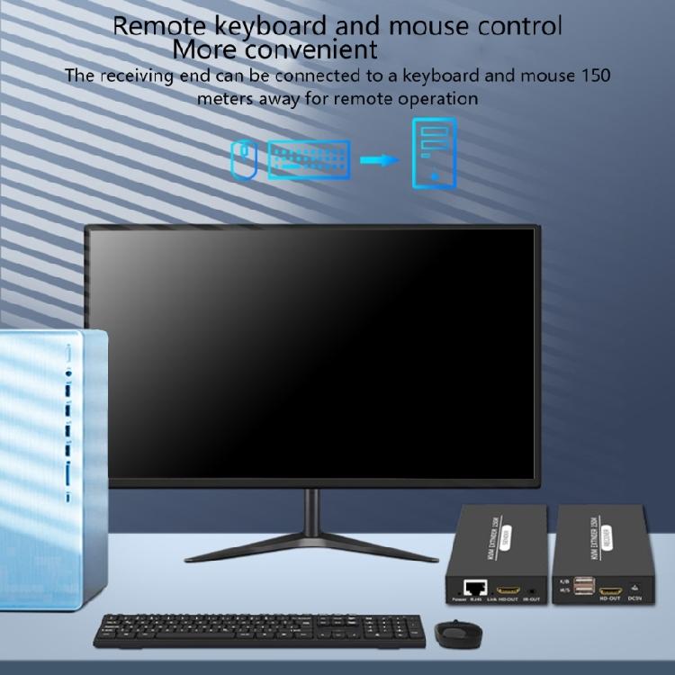 HDTV KVM USB Удлинитель RJ45 Ethernet Удлинитель 1080P@30hz Передатчик Приемник HDTV Поддержка Управление Клавиатурой Мышью USB