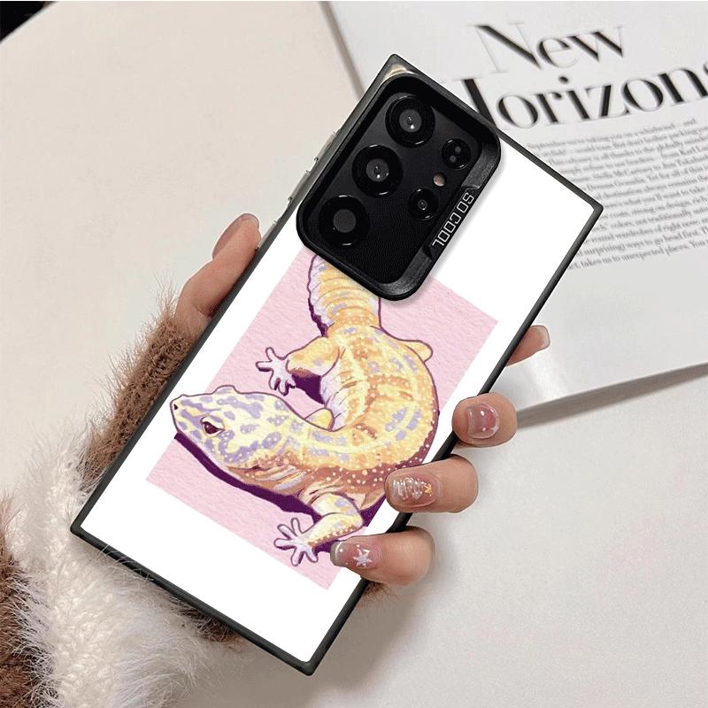 Lizards Geckos Cute Pet Shockproof Phone Case for Samsung Galaxy S26 Edge S25 Ultra S24 FE S23 Plus S21 Cover Anti Fall Fundas