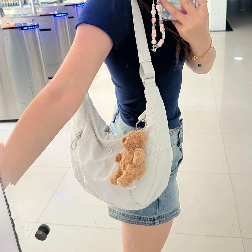 Lu Croissant Large Capacity Dumpling Bag, Single Shoulder Crossbody, Waterproof 6L/13L, Unisex Fitness/Yoga Bag