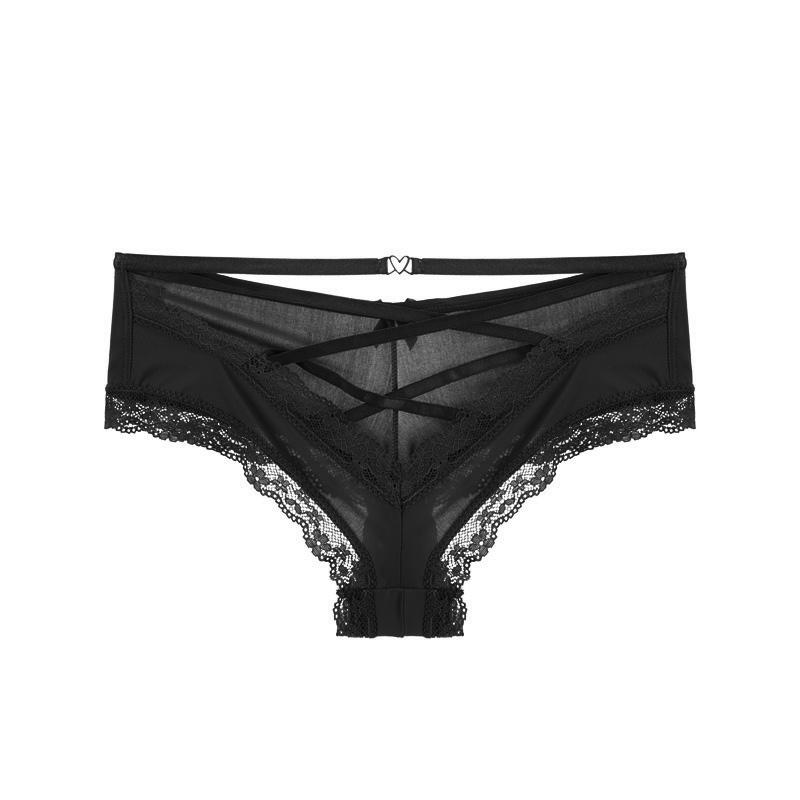 Sexy Women Panties Mid-Rise Female Silk Seamless Underwear Ladies Cross Strap Thong G String K123