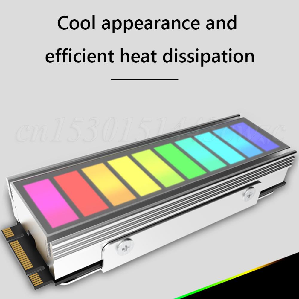 5 В 3-контактный ARGB Sync Computer 2280 SSD M2 Radiator PC RGB M.2 Hard Disk NVMe Cooler Heatsink M.2 2280 NVME SSD Heatsink Cooler Vest