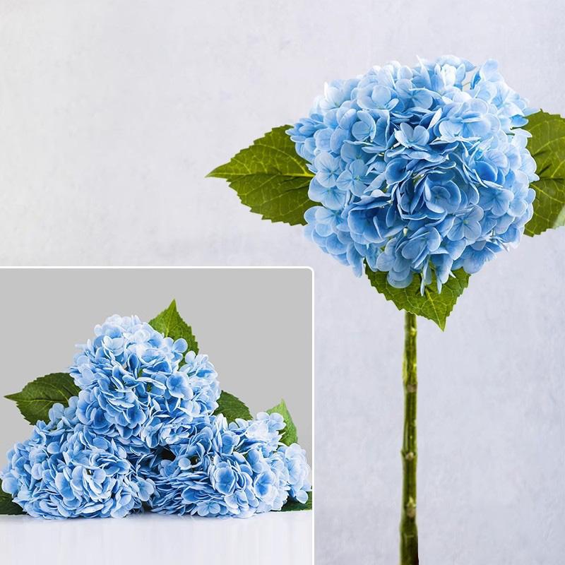 1 шт. Real Touch высококачественные увлажняющие искусственные цветы шелковые гортензии букет искусственные цветы большая гортензия