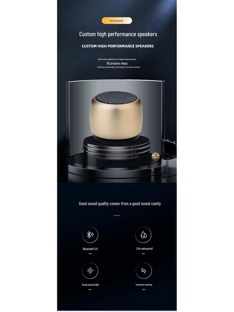 M1 Мини Портативная Bluetooth Металлическая Сабвуферная Колонка